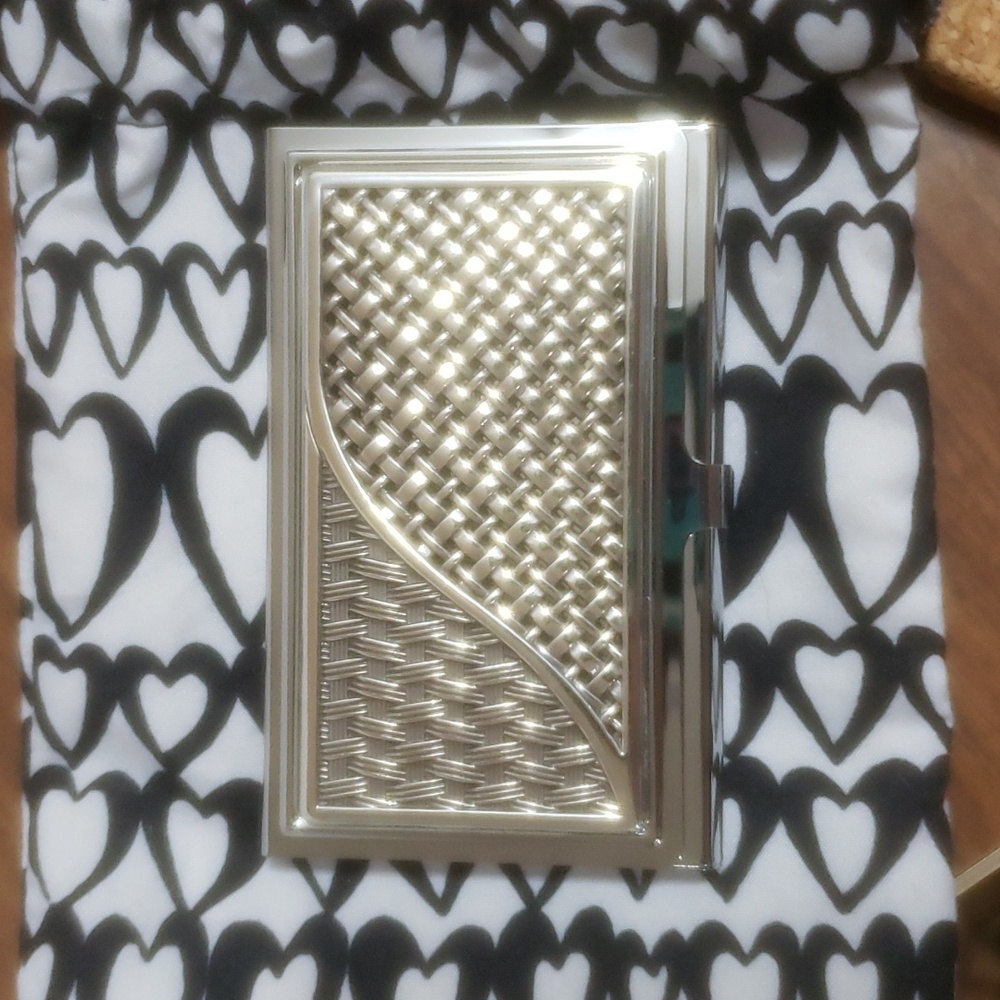 NWOT Brighton Classic Silver Business Card Case